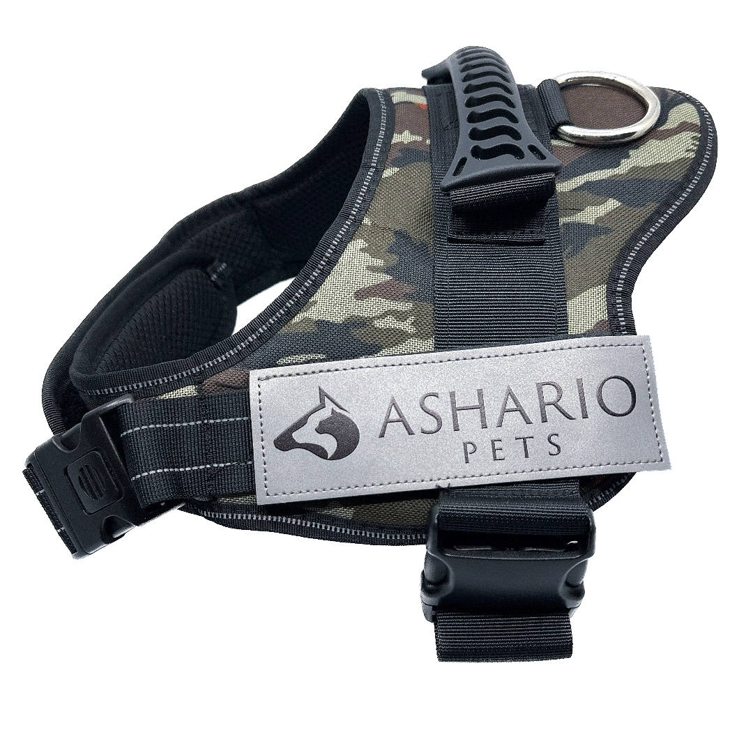 Ashario Pets "TactiHarness" Vest-style Dog Harness Leash with Adjustable Soft Padding -XL