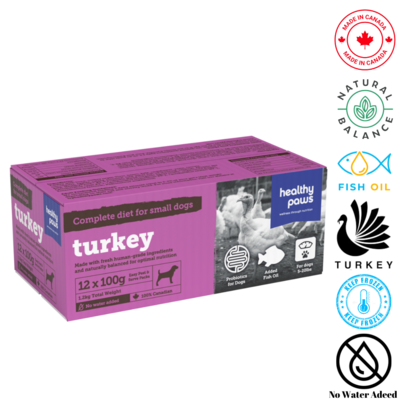 Healthy Paws Small Canine Complete Dinner Turkey 100 Grams