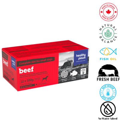 Healthy Paws Small Canine Complete Dinner Beef 100 Grams