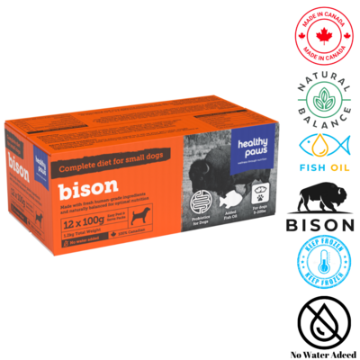 Healthy Paws Small Canine Complete Dinner Bison 100 Grams