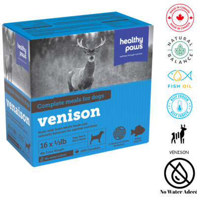 Healthy Paws Canine Complete Dinner Venison 0.5 lb