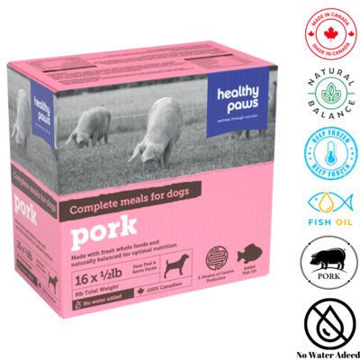Healthy Paws Canine Complete Dinner Pork 0.5 lb