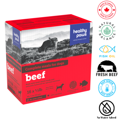Healthy Paws Canine Complete Dinner Beef 0.5 lb