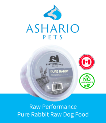 Elevate your dog&#39;s nutrition with Raw Performance Pure Rabbit Raw Dog Food, available at Ashario Pets Store. Crafted with care, this diet provides essential nutrients for your pet&#39;s well-being.