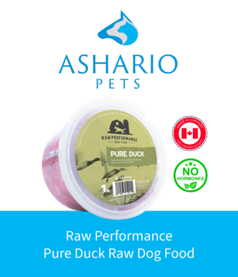 Ashario Pets presents Raw Performance Pure Duck Raw Dog Food, a high-quality, protein-rich option for your canine companion. Discover this premium raw diet at our store for optimal pet nutrition.