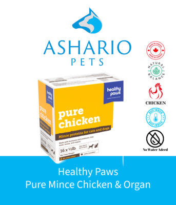 Explore the wholesome goodness of Healthy Paws Pure Mince Beef &amp; Organ, a flavorful mix crafted to provide your pet with essential nutrients. Available at Ashario Pets in North York or online for easy shopping.