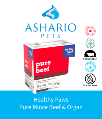 Indulge your pet with Healthy Paws Pure Mince Beef &amp; Organ, a nutritious blend designed to support their overall health and vitality. Find it at our North York store or order online today!