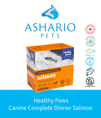 Nourish your dog with the wholesome goodness of Healthy Paws Canine Complete Dinner Salmon, now offered at Ashario Pets. Visit our North York location to explore our wide selection of pet care products.
