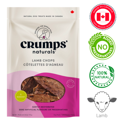Crump's Natural Dehydrated Lamb Chop Treats 110 Grams