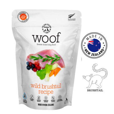 NZPF Woof Wild Brushtail Freeze Dried Dog Food 280 Grams