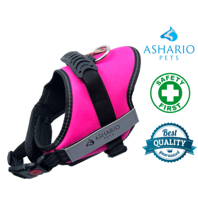 Ashario Pets "TactiHarness" Vest-style Dog Harness Leash with Adjustable Soft Padding -S