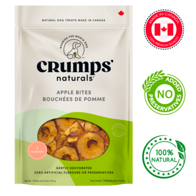 Crump's Natural Dehydrated Apple Bite treats 120 Grams