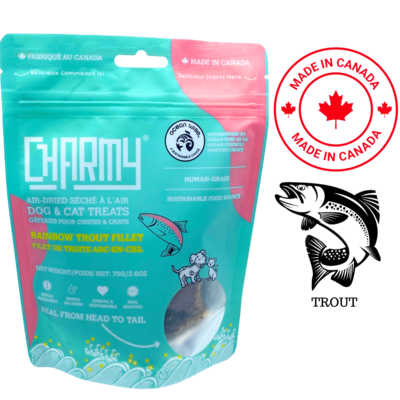 Charmy Air-Dried Rainbow Trout Fillet 75 Grams