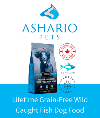 Dive into optimal canine nutrition with Lifetime Grain-Free Wild Caught Fish Dog Food. Ashario Pets Store highlights this premium option, crafted with high-quality ingredients for your pet&#39;s health and happiness.