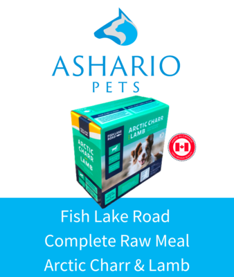 Ashario Pets presents Fish Lake Road Complete Raw Meal - Arctic Charr &amp; Lamb, a premium diet choice for your pet&#39;s well-being. Explore the benefits of this nutritionally balanced meal today!