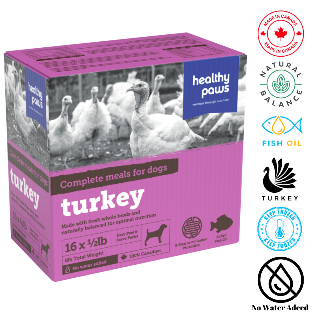 Healthy Paws Canine Complete Dinner Turkey 0.5 lb