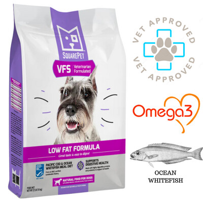 SquarePet Low Fat Dry Dog Food 4.4 lb, 22 lb
