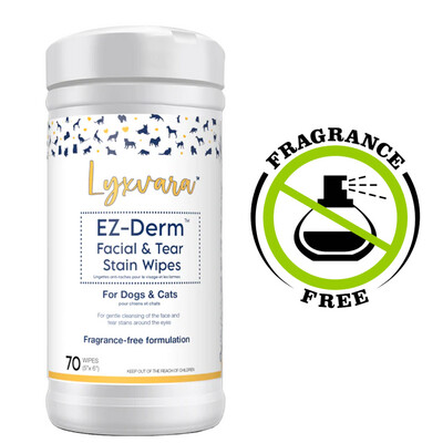 SWEDERMA LYXVARA Moisturizing EZ-Derm Facial & Tear Stain Wipes (Fragrance-Free)