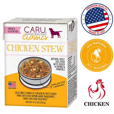 Caru Classic Stews for Dogs Real Chicken Stew 12.5 Oz