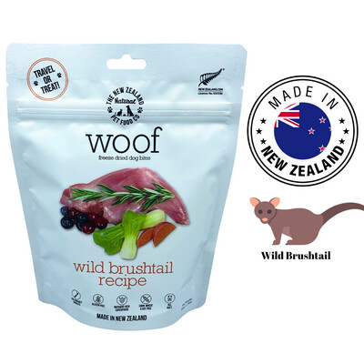 NZPF Woof Wild Brushtail Freeze Dried Dog Bites 50 Grams