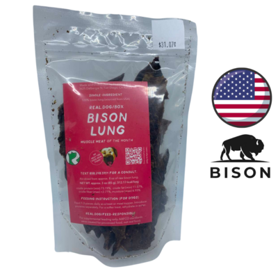 Real Dog Box Air-Dried Bison Lung Dog Treats