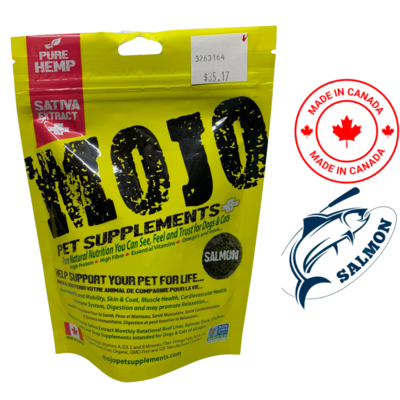 MOJO Pet Supplements with Hemp Salmon Flavoured Treats 138 Grams