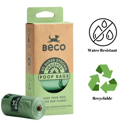 Beco Poop Unscented Travel Bag 60 Pack