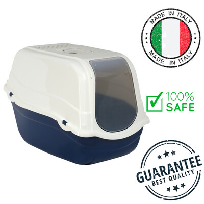 Bergamo Litter Box with Top, Romeo - Blue Sky