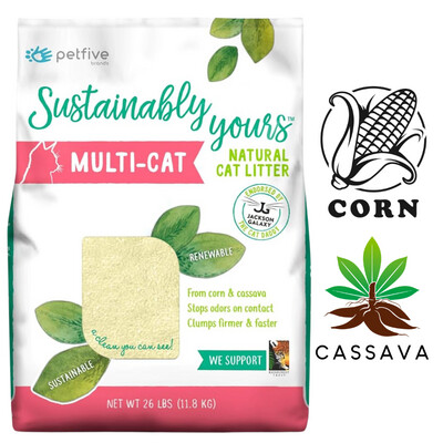 Sustainably Yours Natural Biodegradable For Multicat Households 26 lb