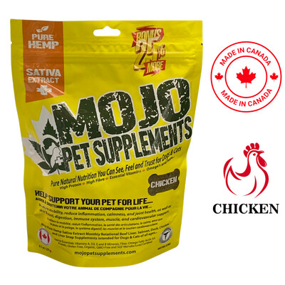MOJO Pet Supplements with Hemp Chicken Flavoured Treats 275 Grams