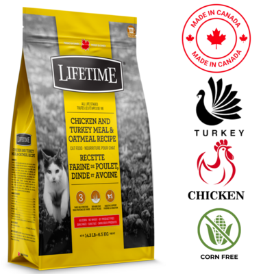 Lifetime All Life stages Chicken Turkey And Oatmeal Cat Food 6.5 Kg