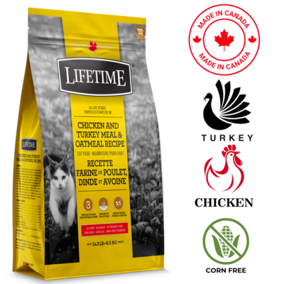 Lifetime All Life stages Chicken Turkey And Oatmeal Cat Food 2.27 Kg