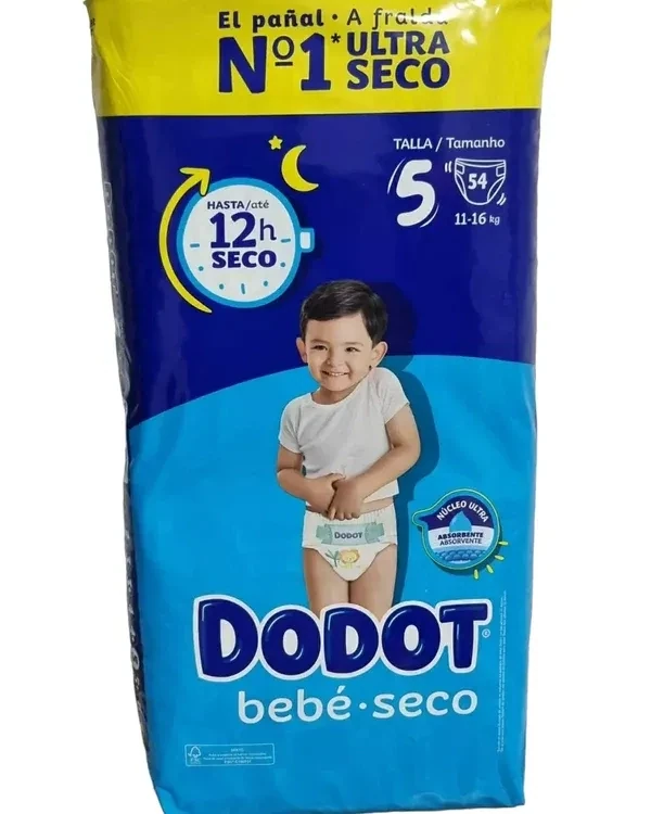 Dodot bebe seco talla 5 11-16 kg (54 unidades)