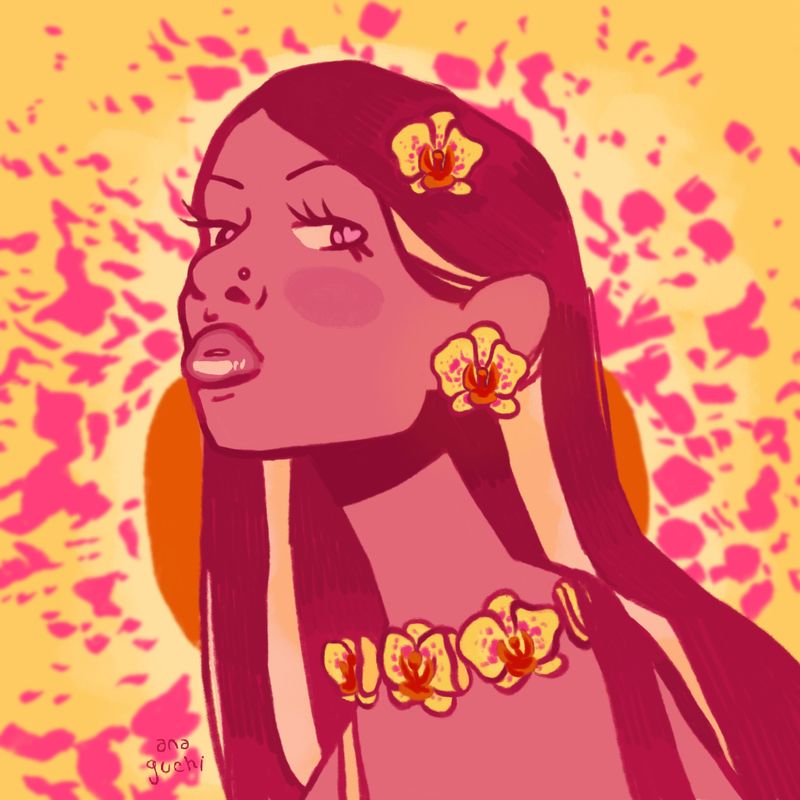 Lámina "Phalaenopsis Flavus" de Ana Guchi