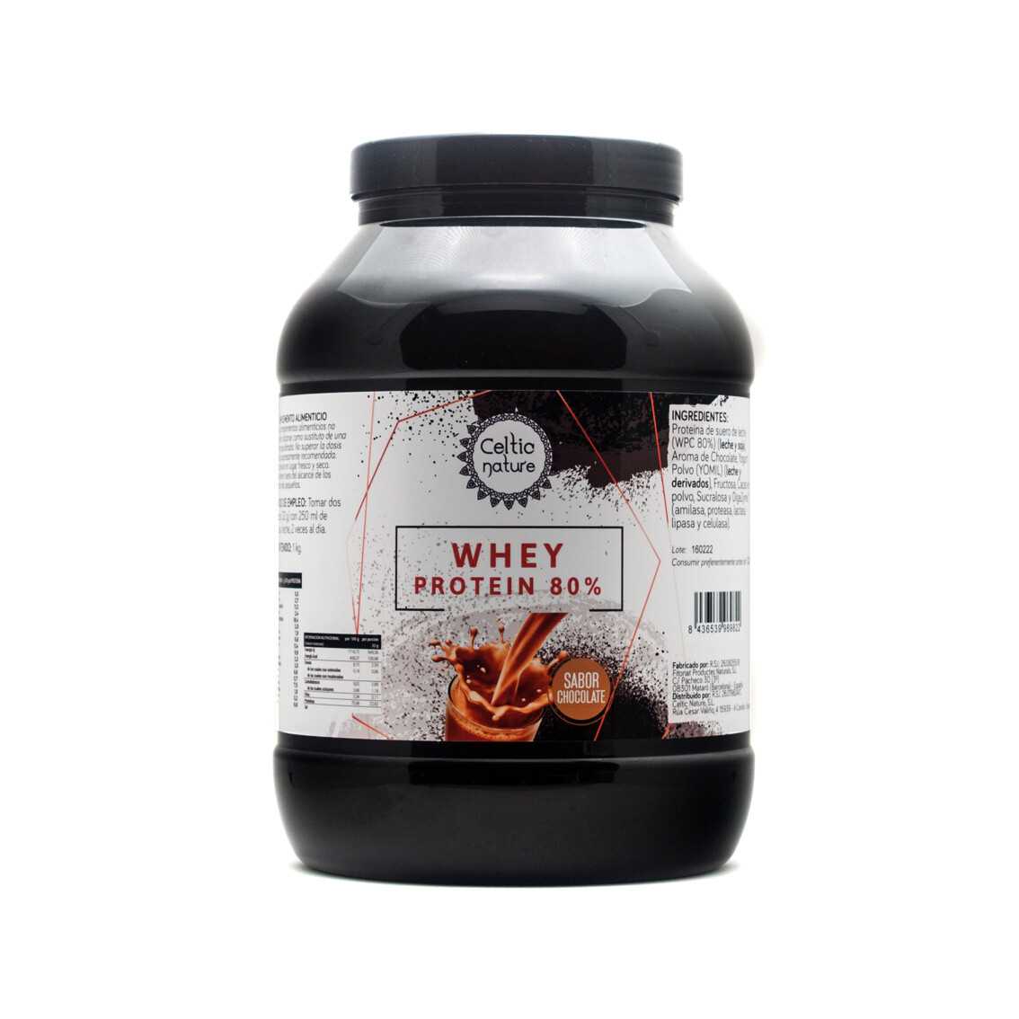 Whey Protein 80% chocolate 1kg.