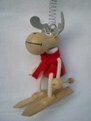Feder-Schwingfigur Elch Skifahrer