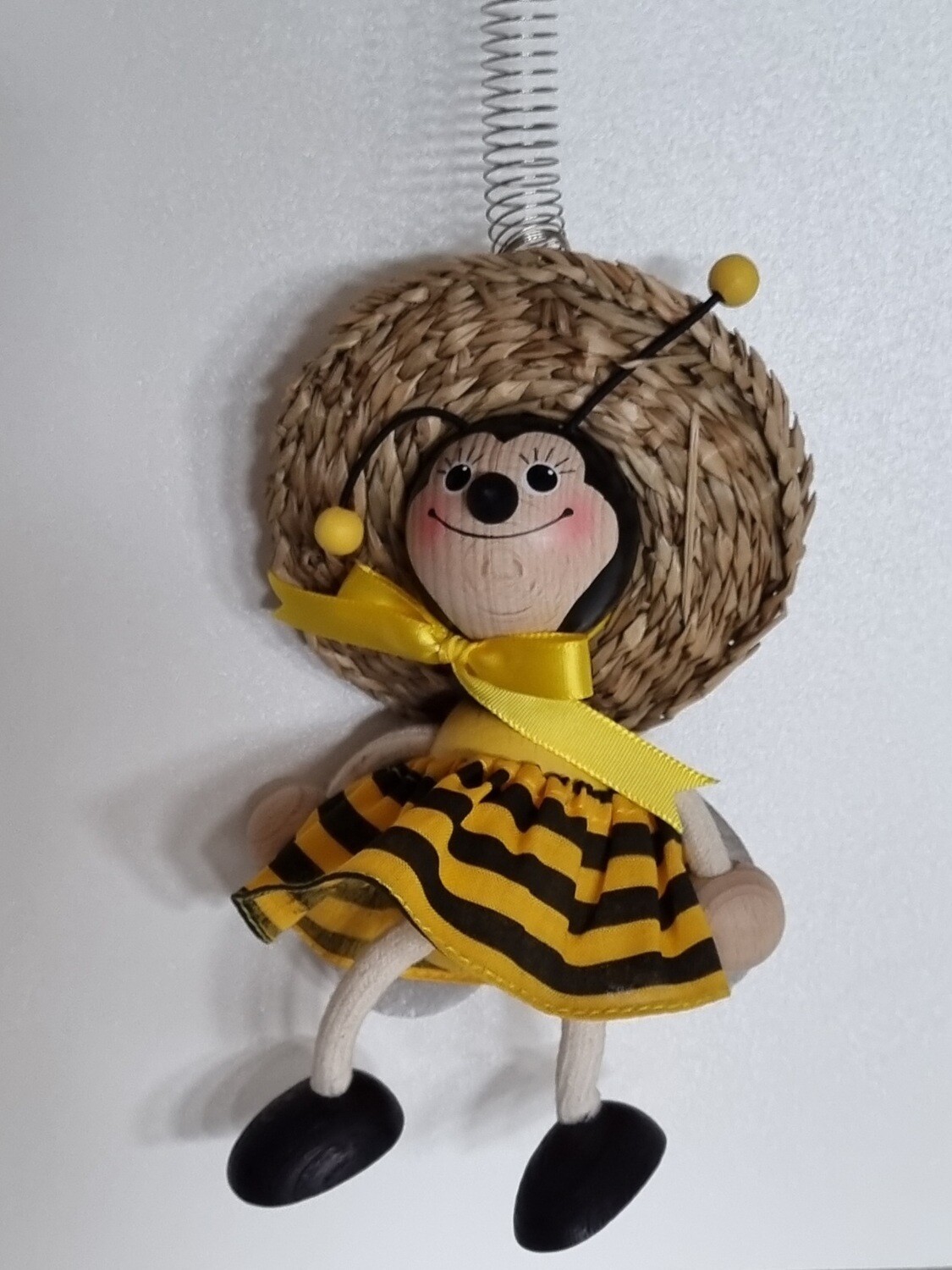 Feder-Schwingfigur Biene mit Kleid