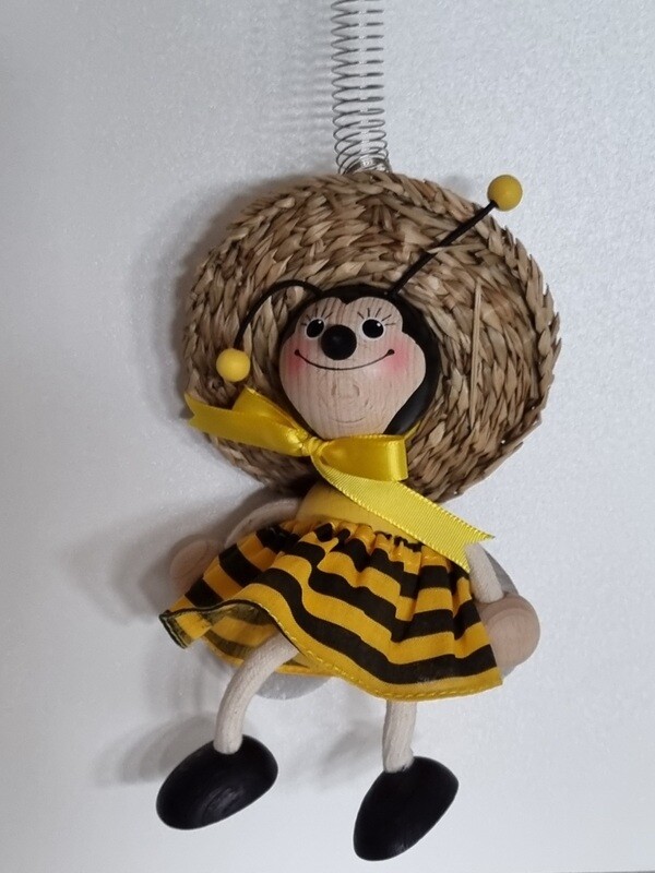 Feder-Schwingfigur Biene mit Kleid
