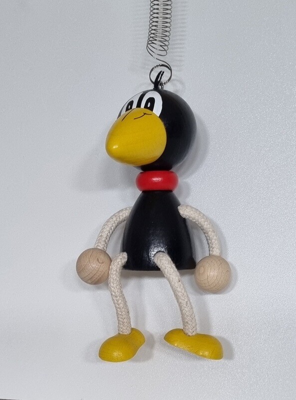 Feder-Schwingfigur Rabe