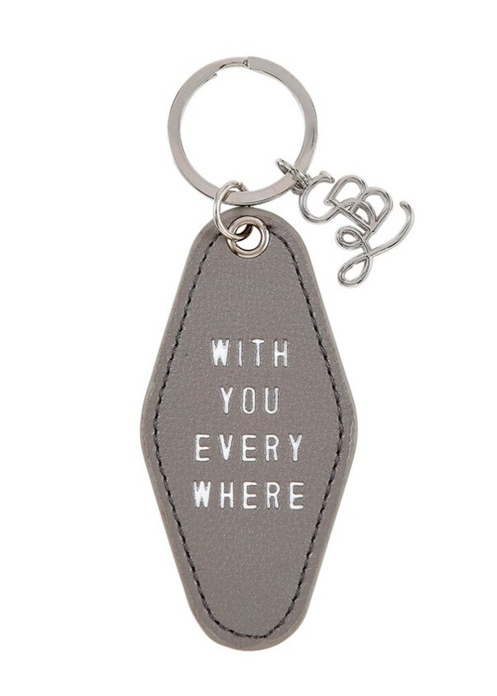 With You Everywhere Key Chain Gray