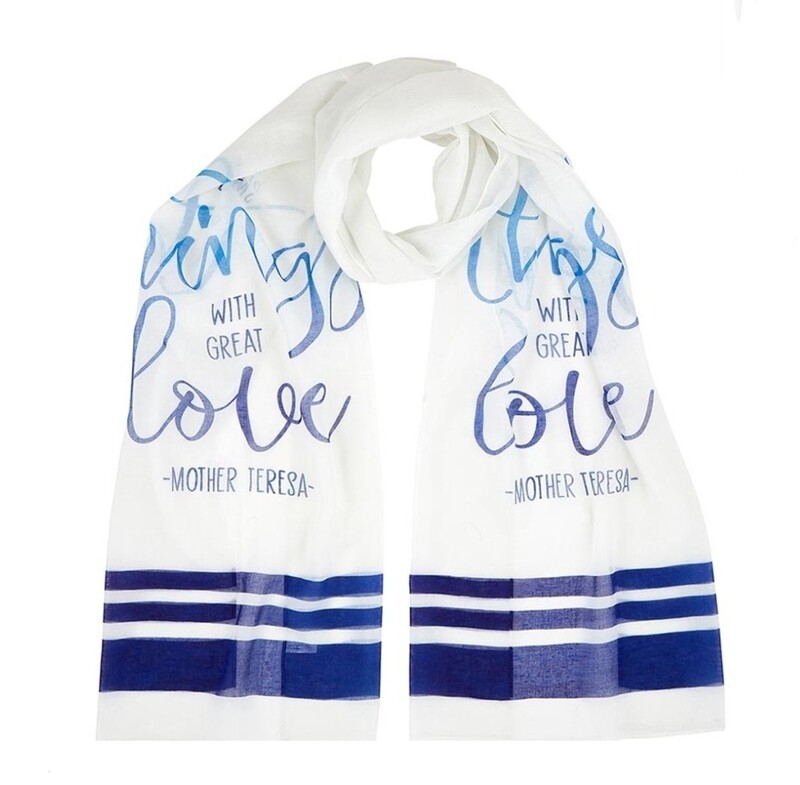 Do Small Things Scarf Blue and White