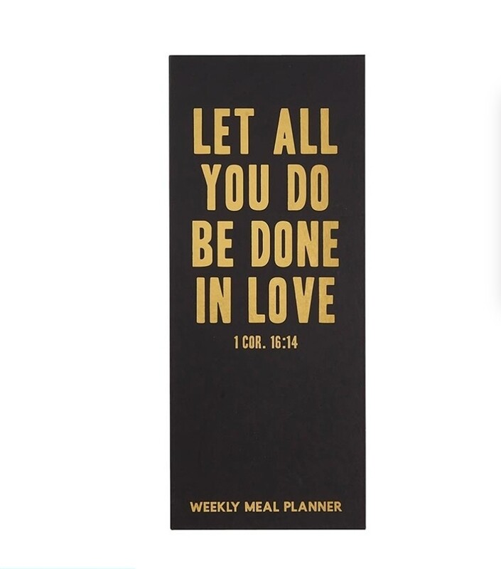 Done In Love Meal Planner Black and Gold