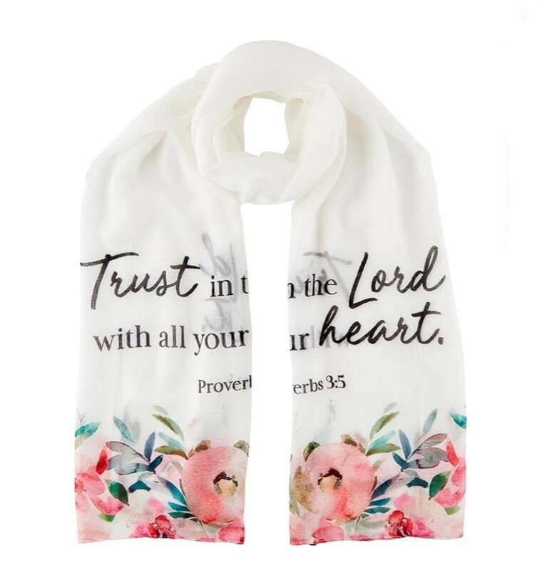 Trust in the Lord Floral Scarf