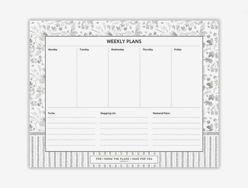 I Have Plans for You Weekly Planner Gray