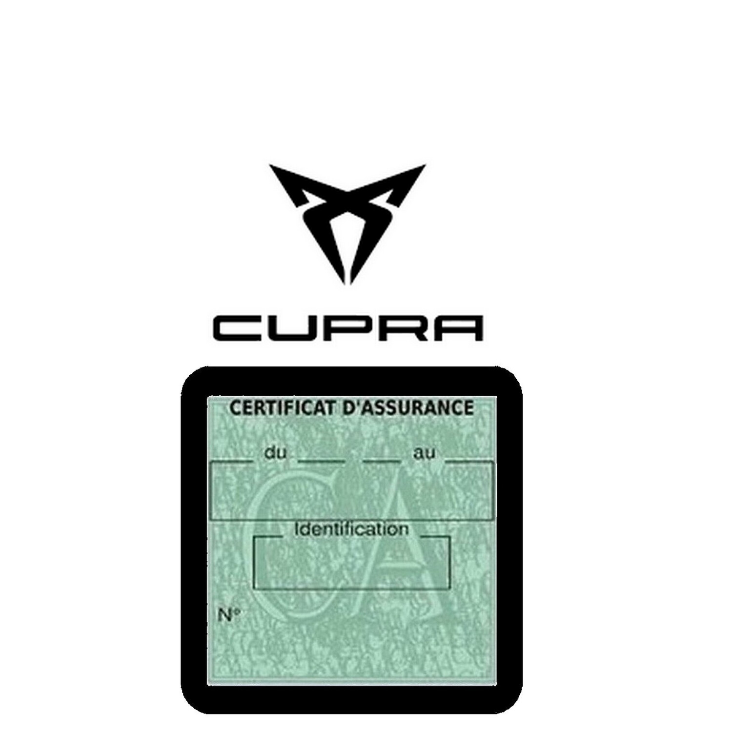 Porte vignette assurance pare-brise voiture CUPRA VS114