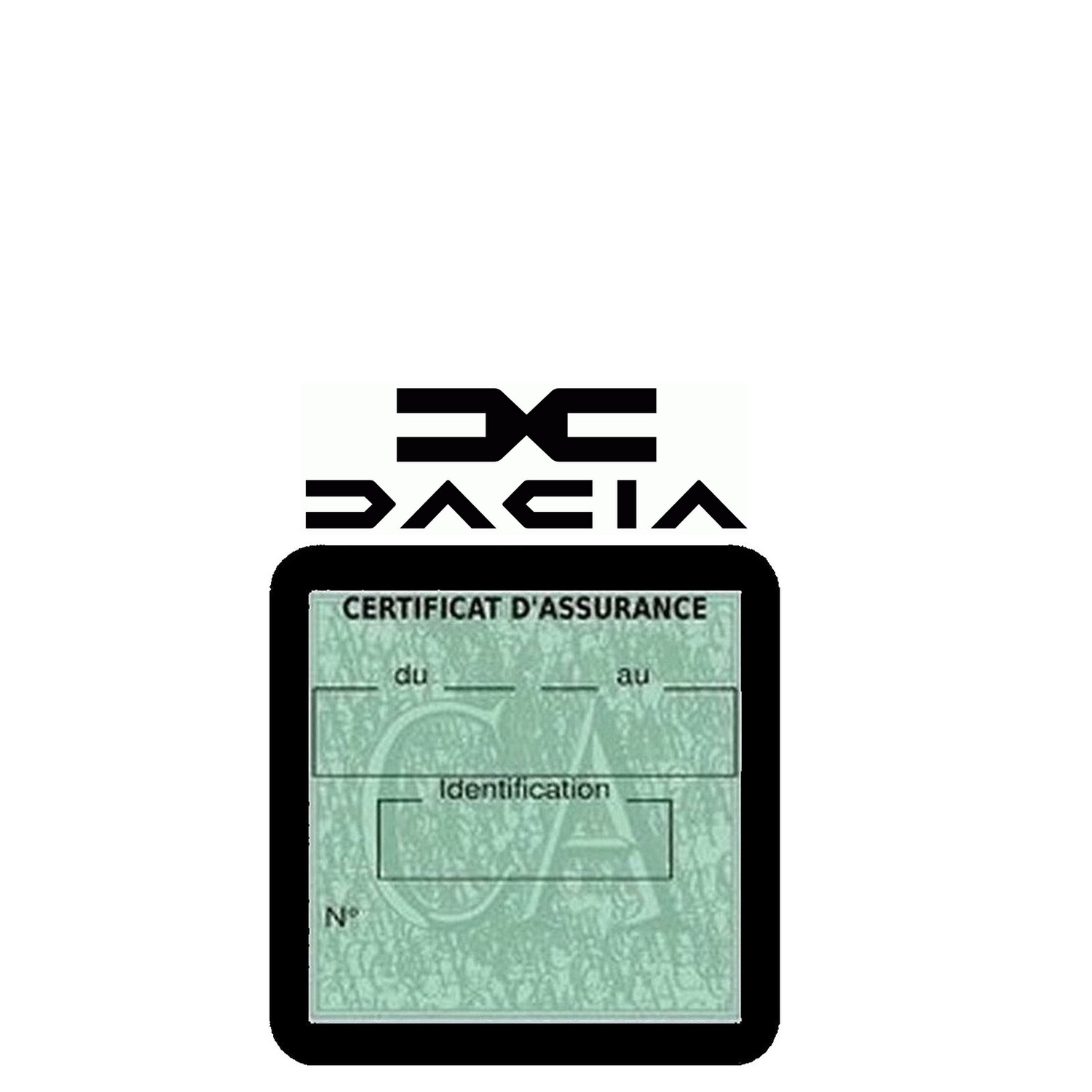 Porte vignette assurance pare-brise voiture DACIA VS113