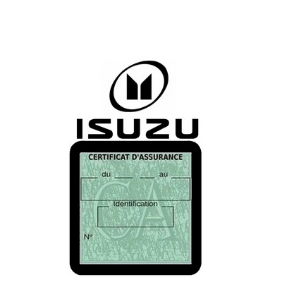 Porte vignette assurance pare-brise voiture IZUZU VS125