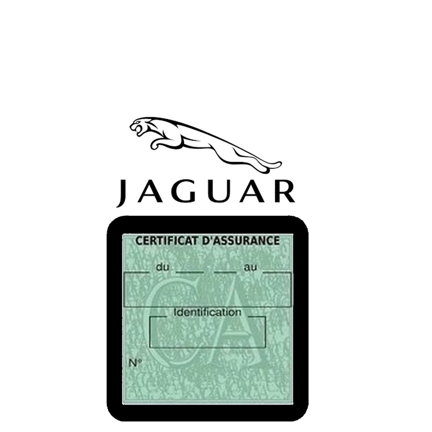 Porte vignette assurance pare-brise voiture JAGUAR VS104