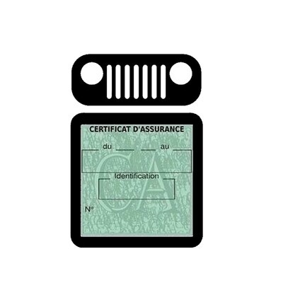 Porte vignette assurance pare-brise voiture JEEP VS103