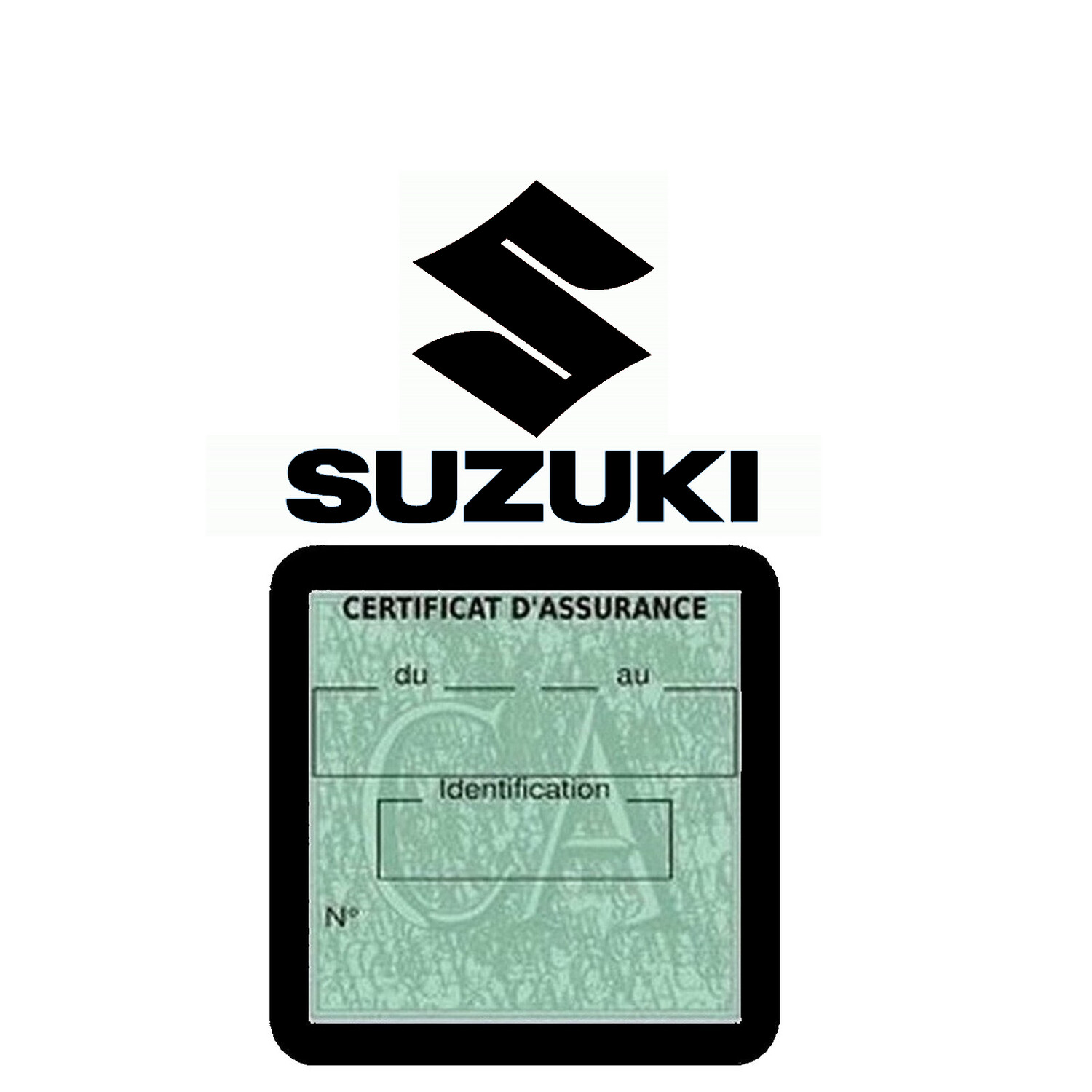 Porte vignette assurance pare-brise voiture SUZUKI VS105